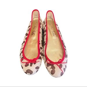 London sole calf hair flats